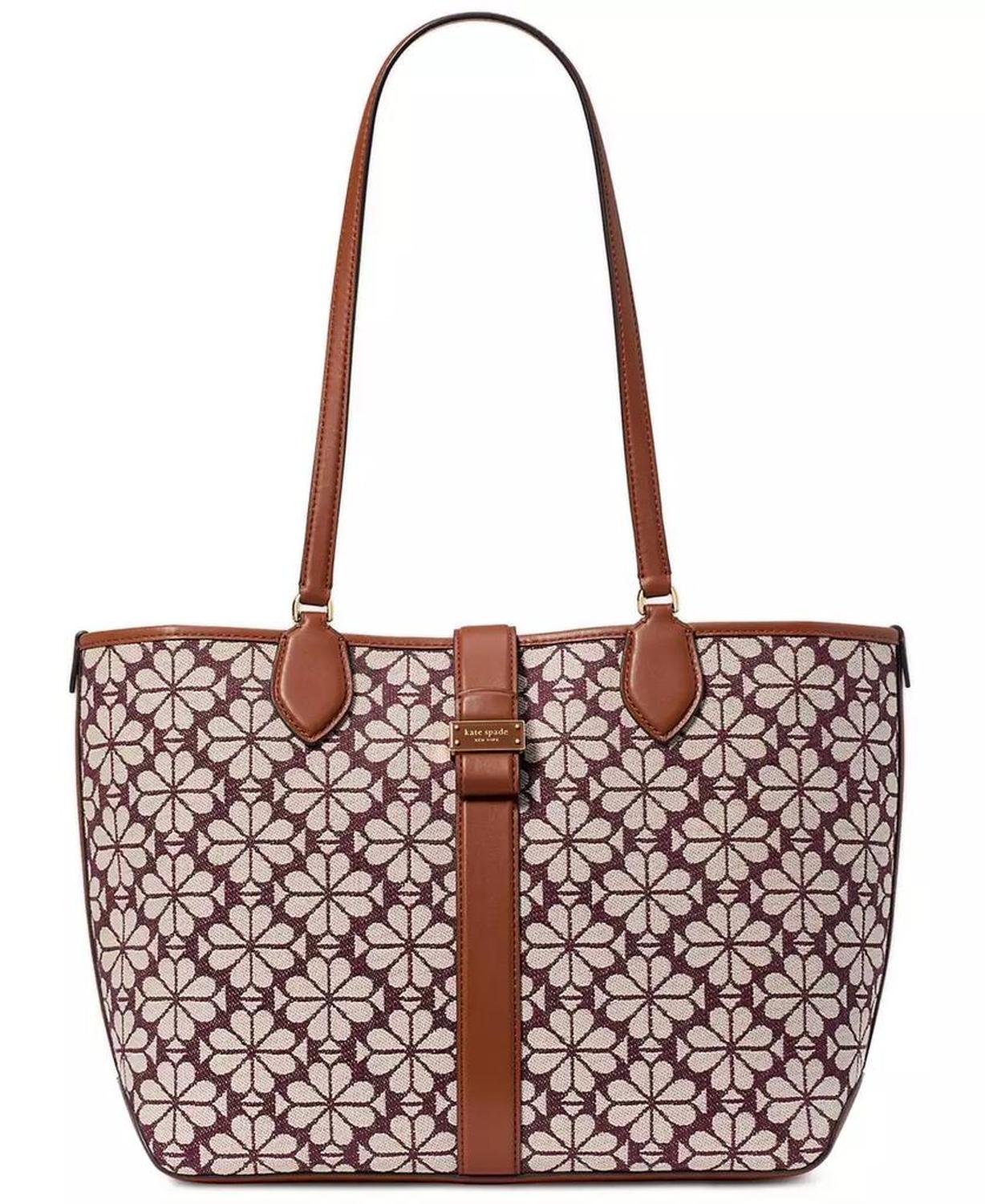 Spade Flower Jacquard Medium Open Tote