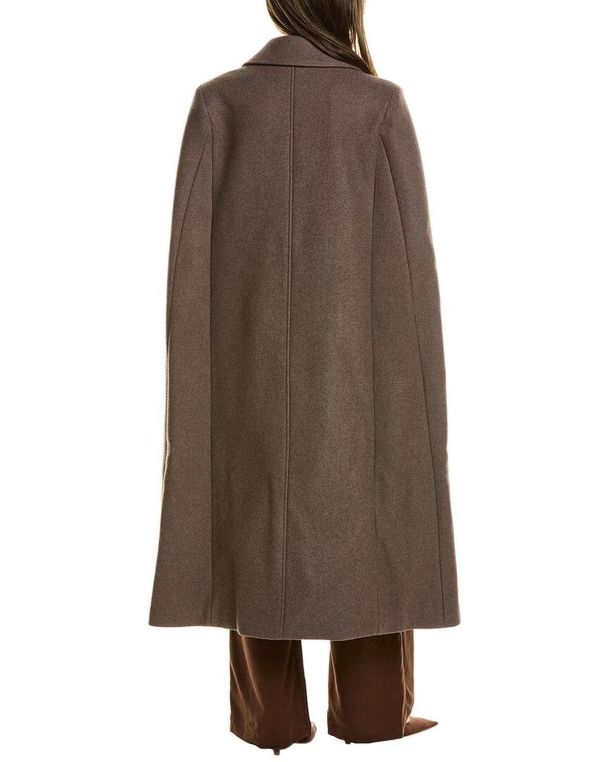 Melton Wool Cape Coat