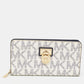 Michael Kors   Signature Coated Canvas Hamilton Zip Around Wallet