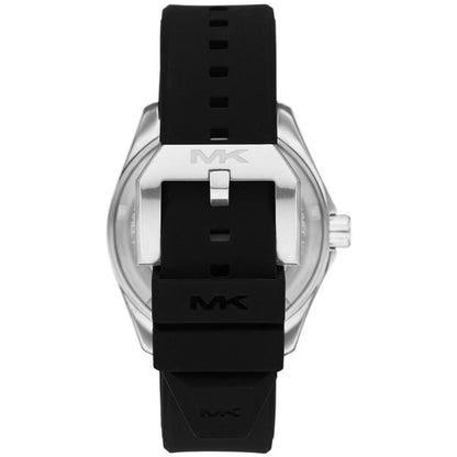 Men's Maritime Three-Hand Black Silicone Watch 42mm