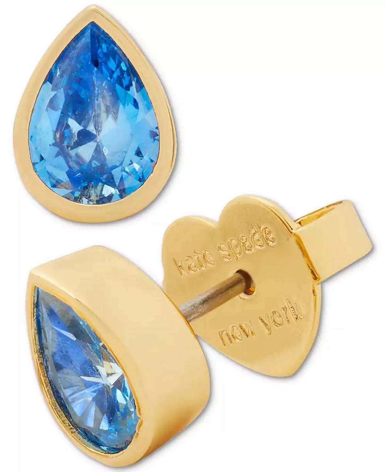 Gold-Tone Bubbly Bezel Stud Earrings