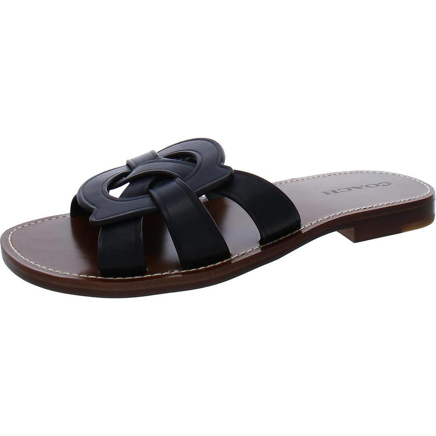 Issa Womens Leather Slip On Flip-Flops