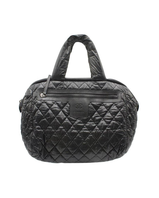 Chanel Vintage Cocoon Bowling Bag in Black Nylon