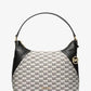 Aria Large Signature Logo Jacquard Shoulder Bag