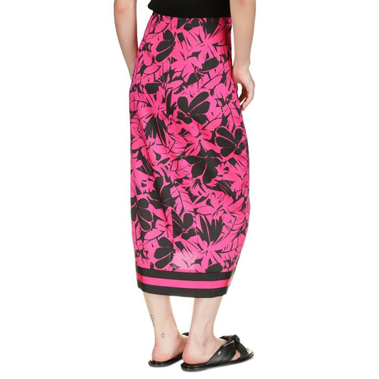 Women's Lush Palm-Print Faux-Wrap Midi Skirt