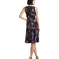 Floral Surplice Jersey Sleeveless Dress