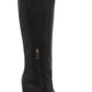 Isra Womens Leather Wedge Knee-High Boots