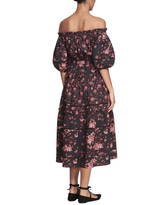 Marchesa Notte Ayana Printed Dress