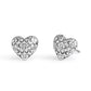 Faux Stone Signature Quilted Heart Stud Earrings