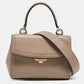 Beige Leather Extra Small Ava Top Handle Bag