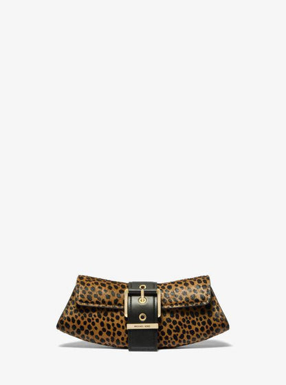 Colby Small Cheetah Print Calf Hair Convertible Clutch