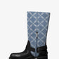 Crosby Empire Diamond Jacquard Denim Moto Boot