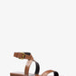 Bridgette Crocodile Embossed Leather Sandal