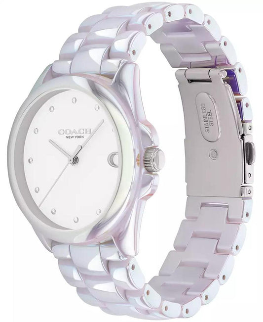 Women's Greyson Ionic Plated Rainbow Ceramic Bracelet Watch 36mm