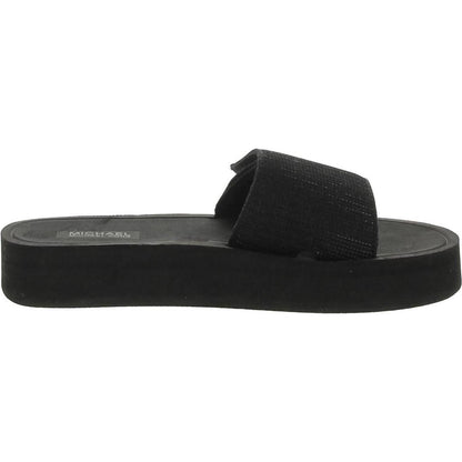 Womens Logo Canvas Slide Sandals