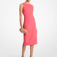 Double Faced Stretch Wool Bouclé Sheath Dress