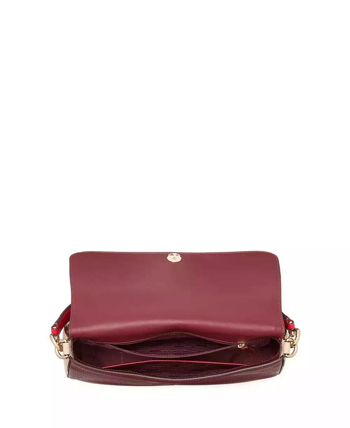 Women's Hudson Colorblocked Pebbled Flap Shoulder Bag