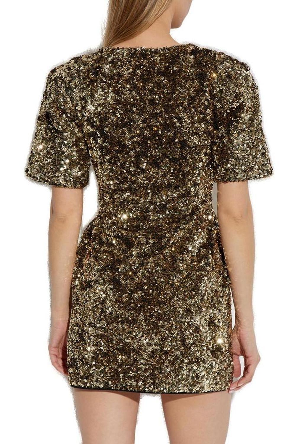 Marc Jacobs Sequin V-Neck Knit Dress