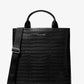 Hudson Crocodile Embossed Leather Tote Bag