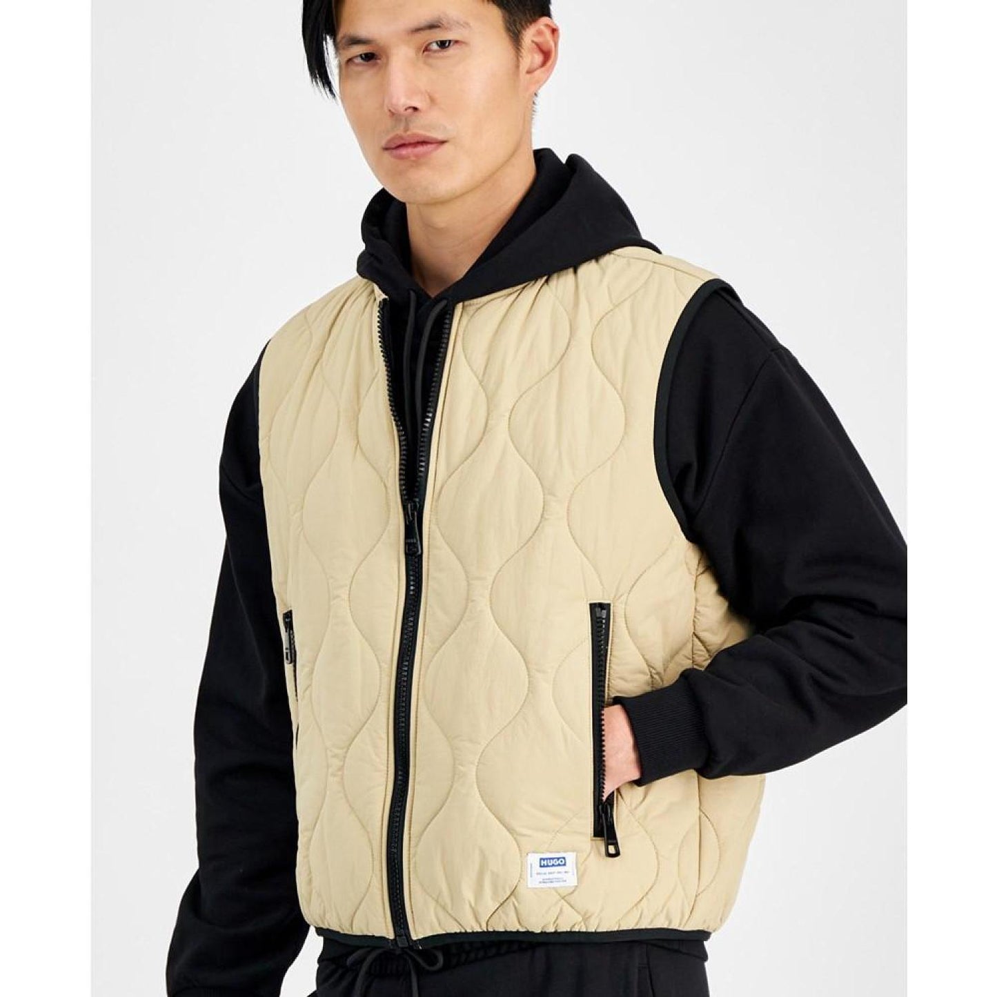 Men's Slim-Fit Quilted Water-Repellent Full-Zip Puffer Vest