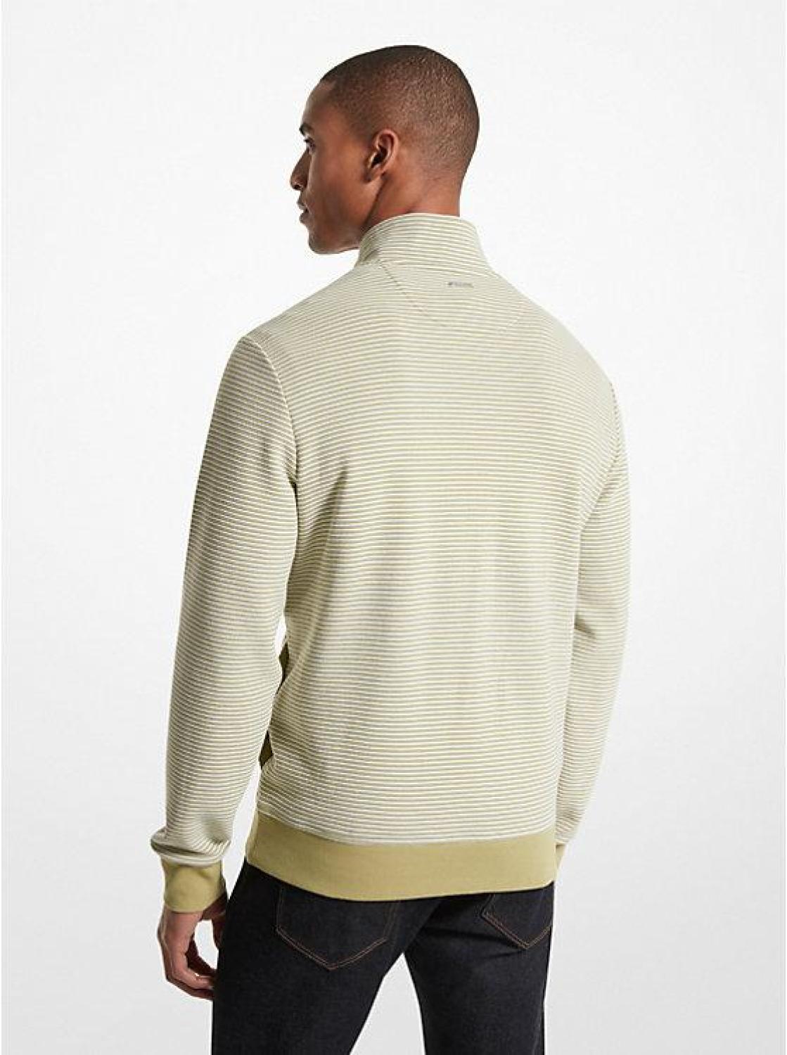 Cotton Blend Half-Zip Sweater