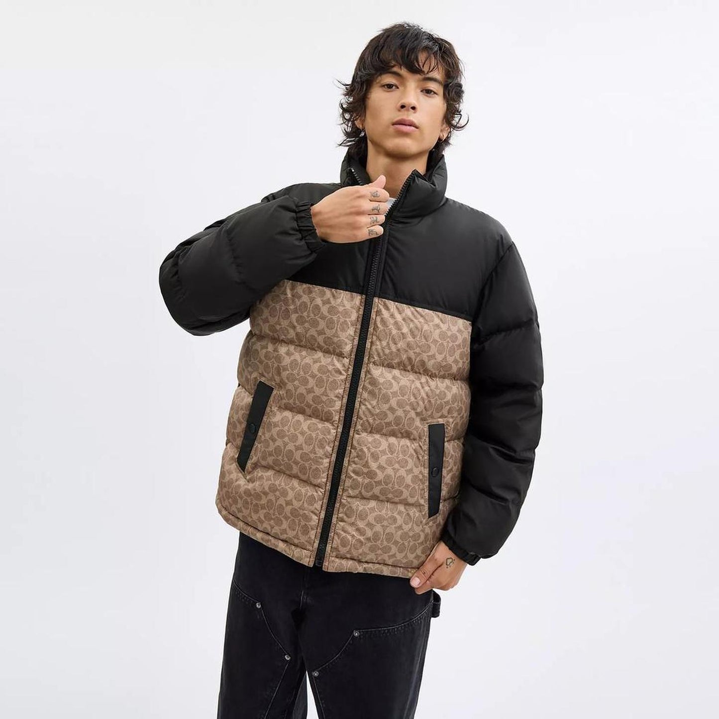 Coach Outlet Signature Down Jacket In Recycled Polyester