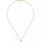 Gold-Tone Signature Stitched Hangtag Pendant Necklace