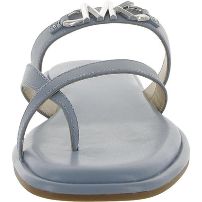 Womens Leather Slide Sandals