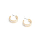 Faux Stone Signature Horse Carriage Hoop Earrings