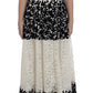 Dolce & Gabbana Elegant Floral Lace Cap Sleeve Maxi Dress