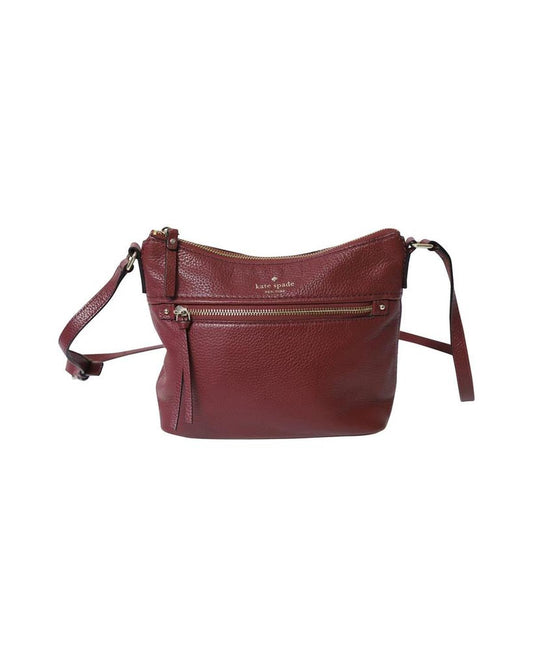 Kate Spade Cobble Hill Gabriele Crossbody Bag in Burgundy Leather