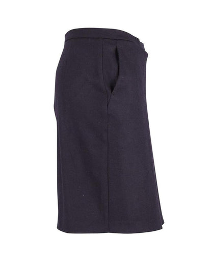 Max Mara Wrap Over Pencil Skirt in Navy Blue Wool