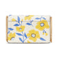 Knott Sunshine Floral Embossed Pebbled Leather Flap Mini Crossbody