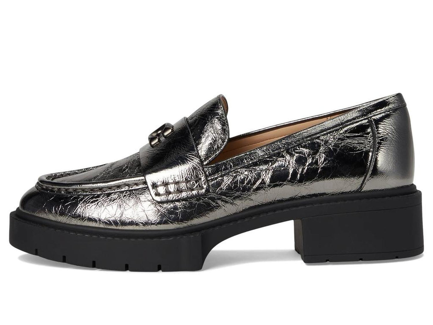 Leah Crinkle Metallic Loafer