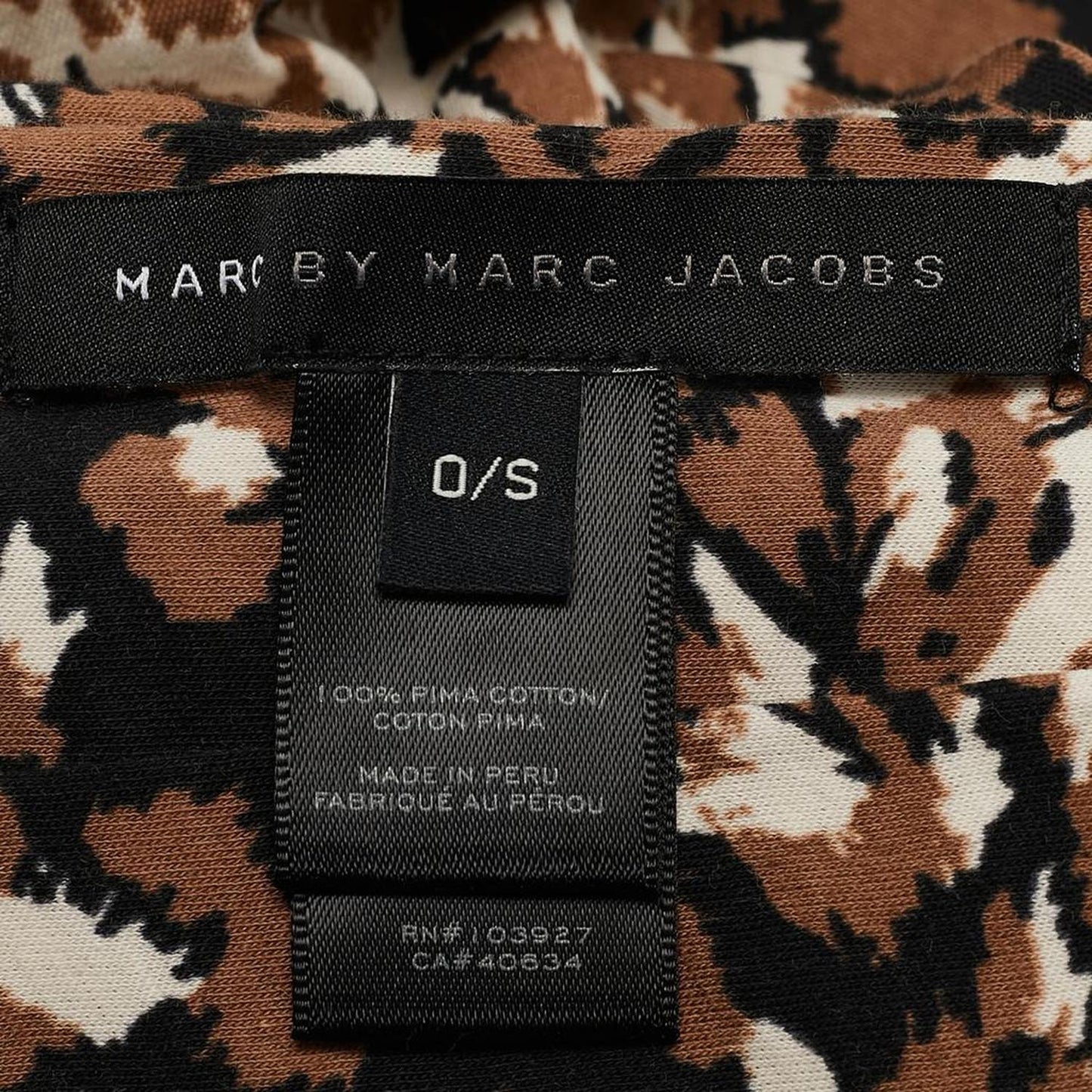 Marc By Marc Jacobs Brown Animal Print Cotton Stole