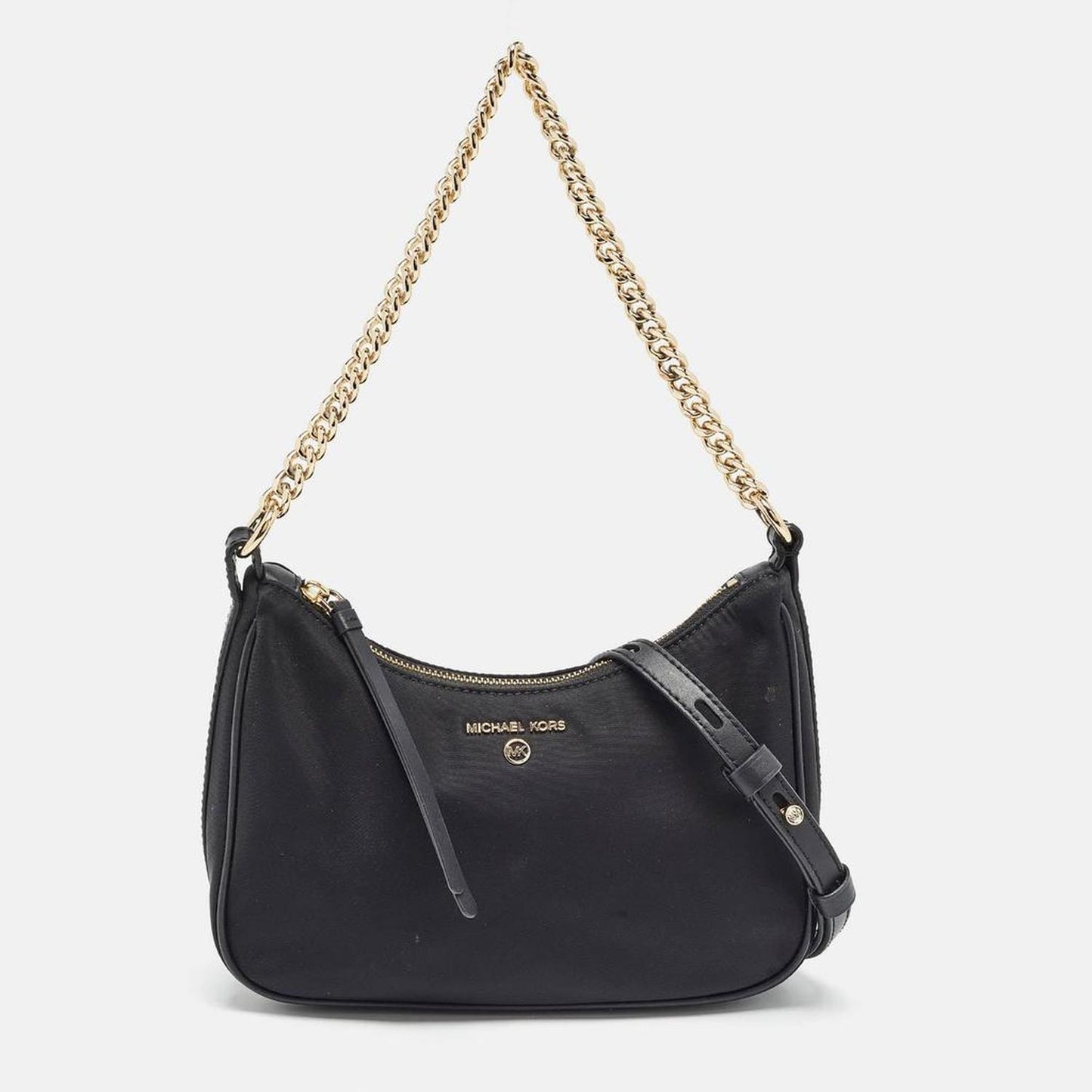 Michael Kors Black Nylon And Leather Gabardine Crossbody Bag