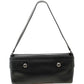 Furla Metal Embellished Shoulder Bag in Black Leather