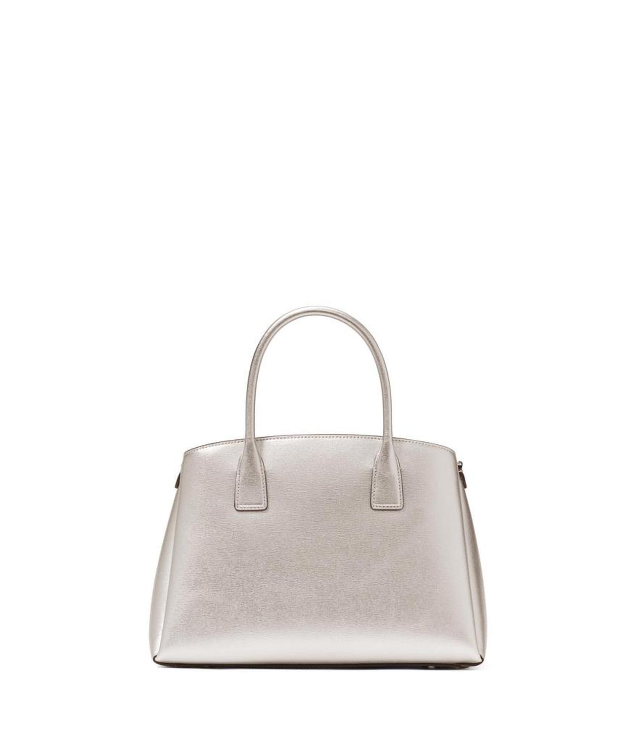 Serena Metallic Saffiano Leather Satchel