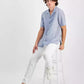 Men's Relaxed-Fit Solid Button-Down Linen Shirt