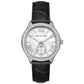 Women's Sage Three-Hand Black Croco Embossed Leather Watch 38mm