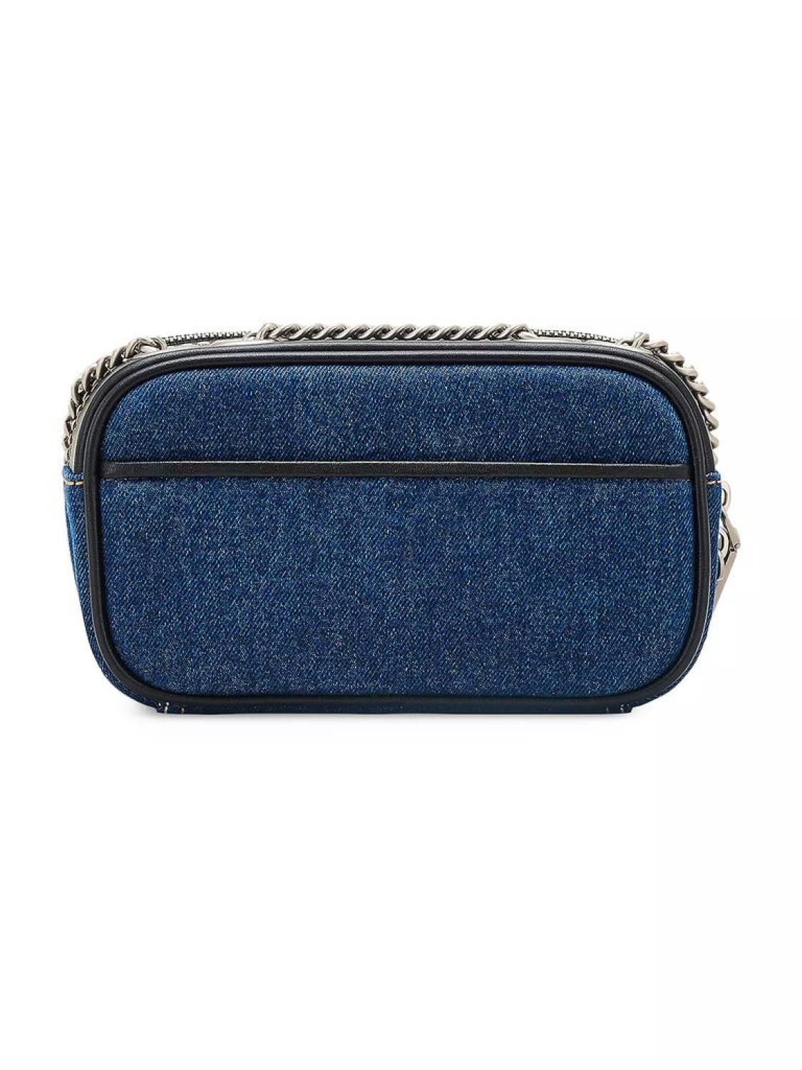 The Denim Chain Snapshot Crossbody Bag