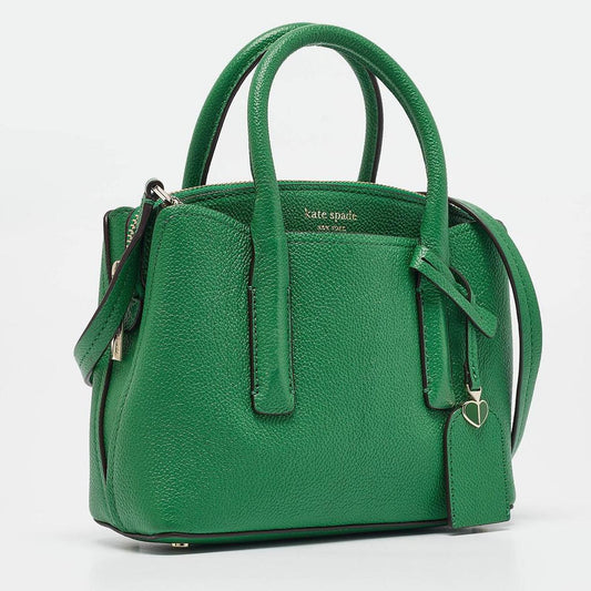 Kate Spade Green Leather Margaux Mini Satchel