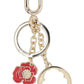 Furla Flower Charm Embellished Keyring