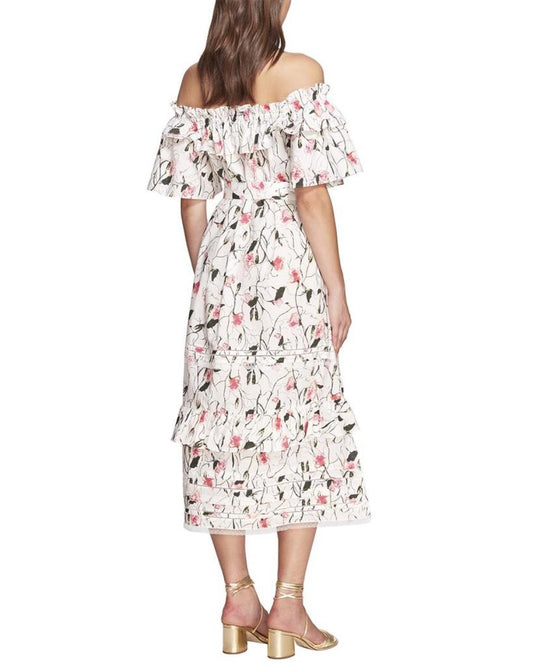 Marchesa Notte Rosie Printed Dress