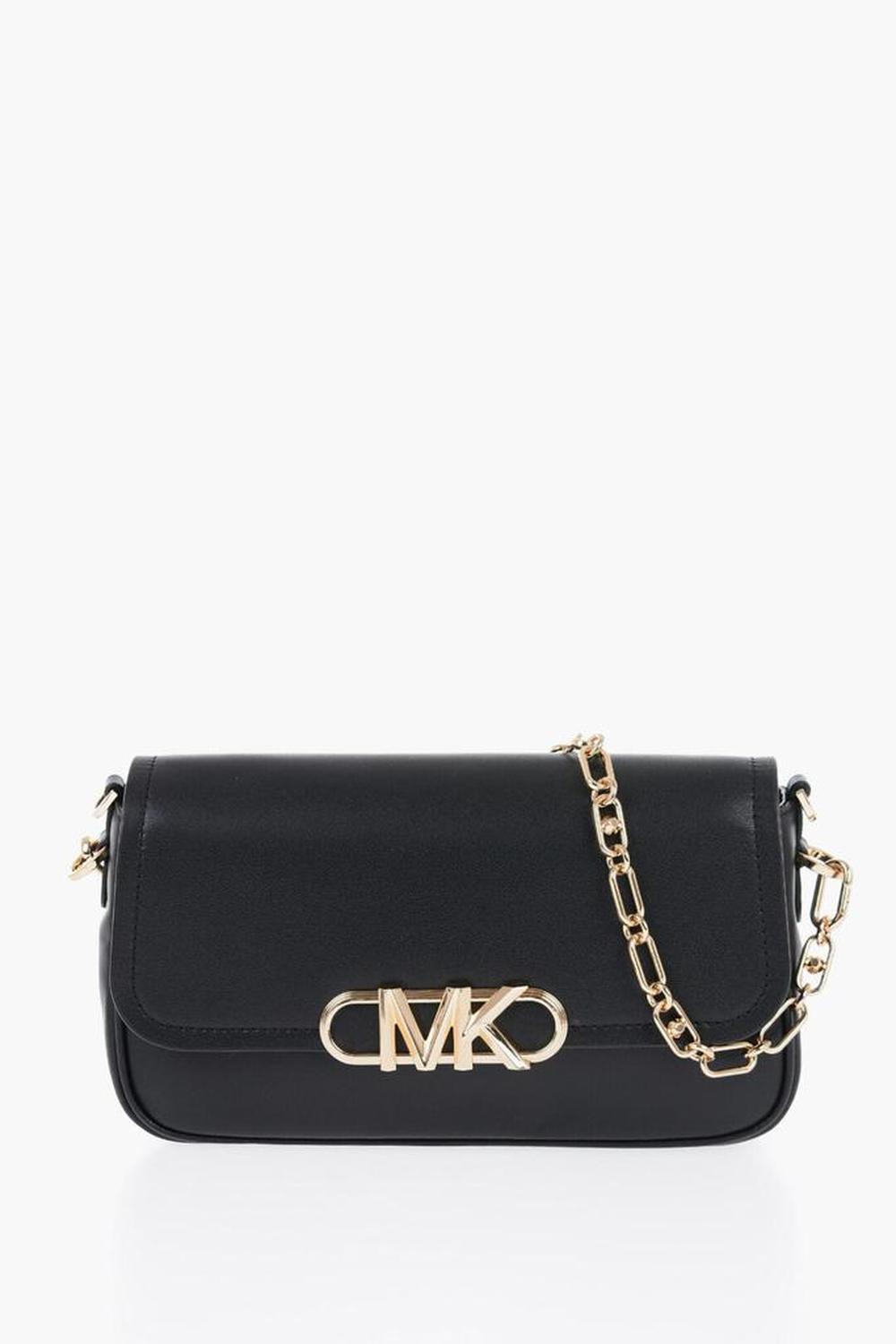 Leather Parker Shoulder Bag With Maxi Logo