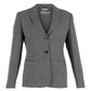 Max Mara Single Breasted Blazer in Grey Cotton