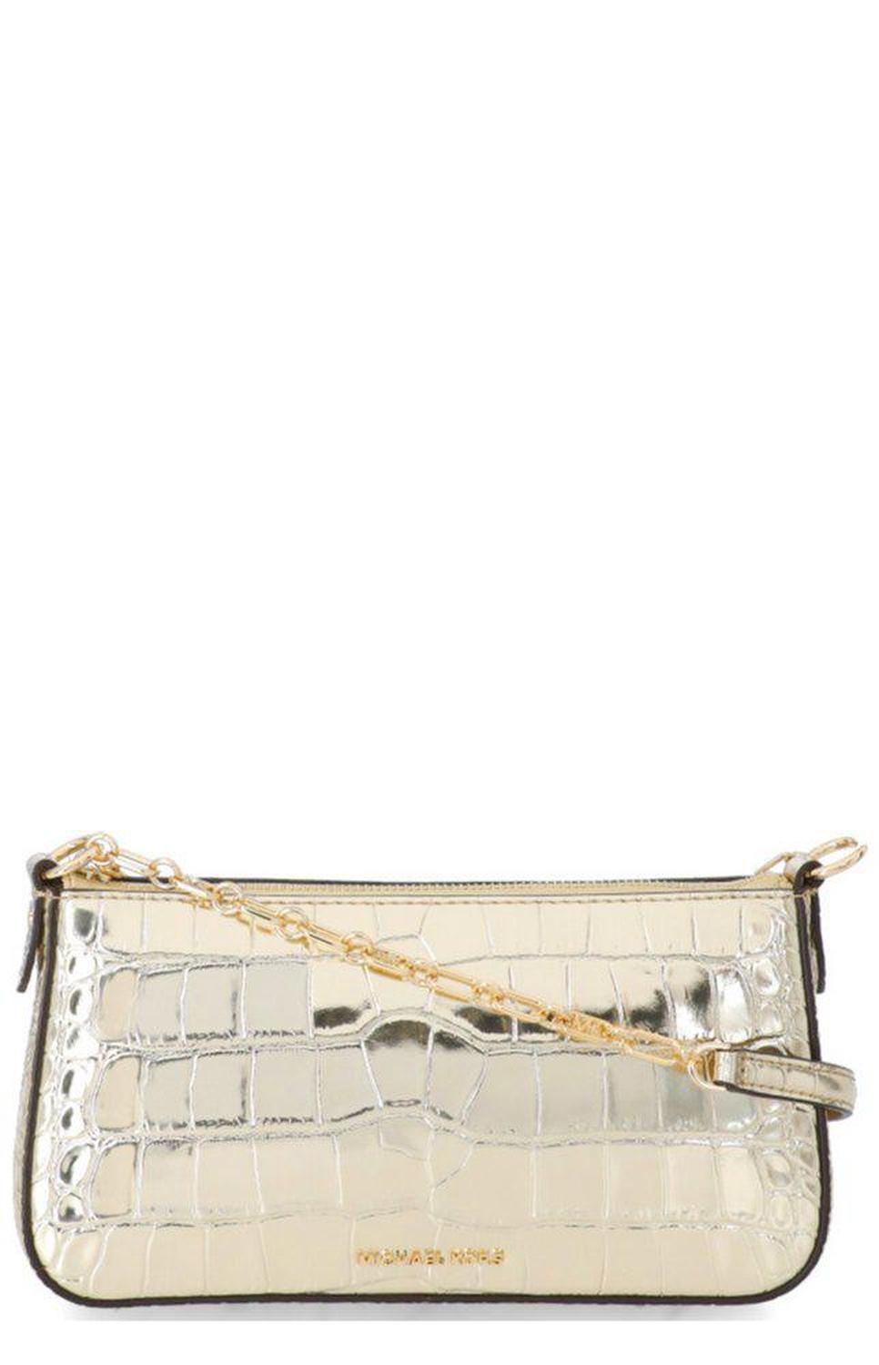 Michael Kors Empire Medium Metallic Embossed Chain-Link Pochette