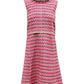 Marc Jacobs Striped Sleeveless Shift Dress in Pink Acrylic