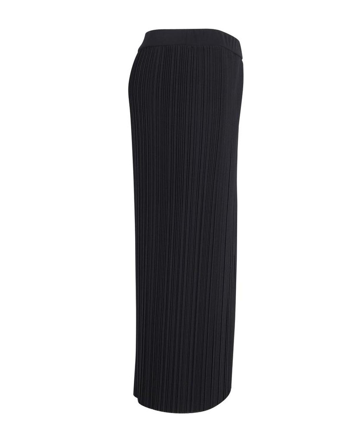 Max Mara Leisure Pleated Midi Skirt in Black Polyester