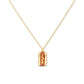 Gold-Tone Color Stone Hot Dog Mini Pendant Necklace, 16" + 3" extender